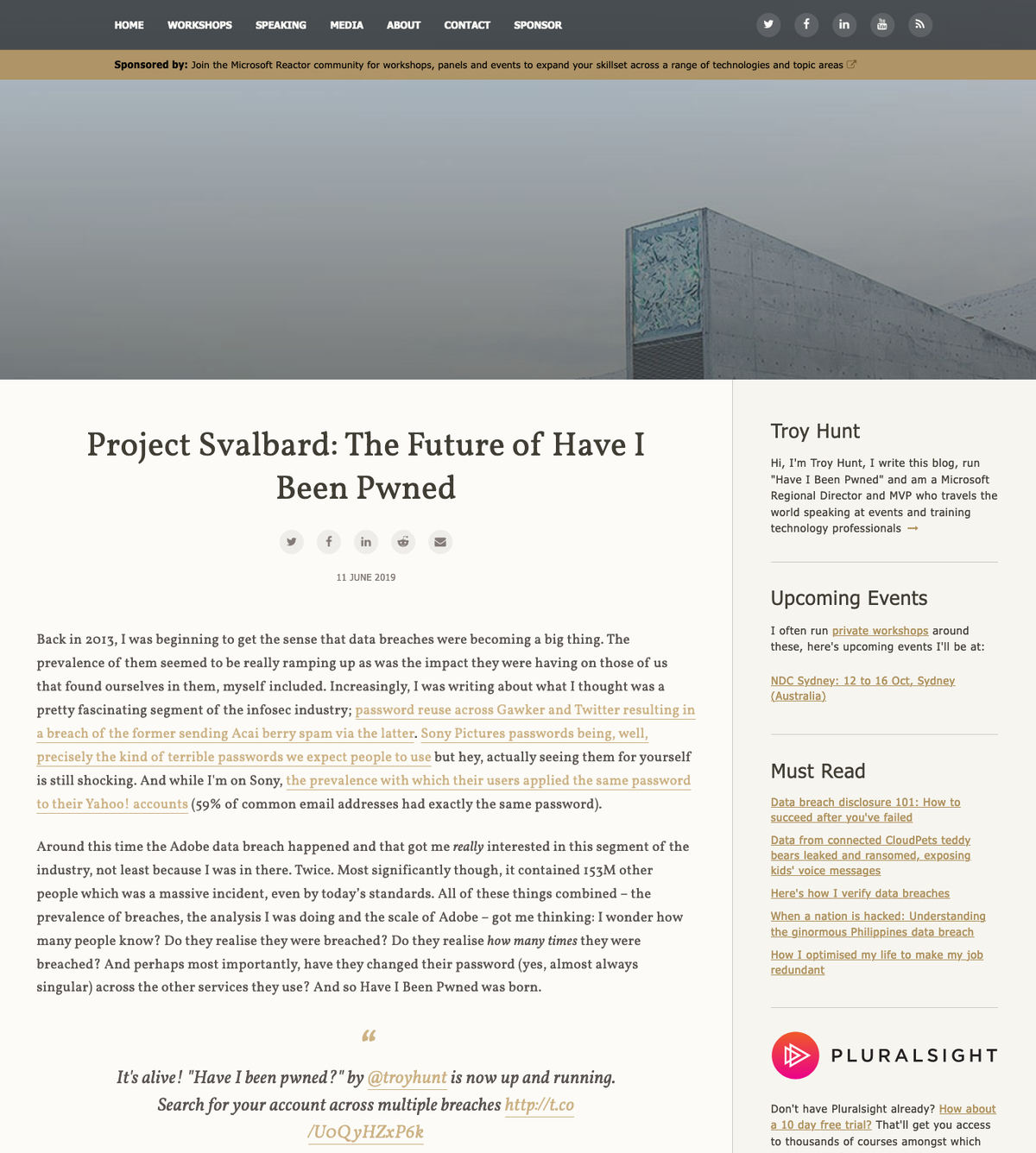 Troy Hunt: Project Svalbard: The Future of Have I Been Pwned