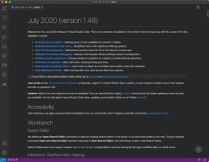 Microsoft、Visual Studio CodeのJuly 2020リリースを公開