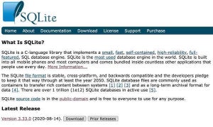 SQLite 3.33リリース、UPDATE FROMの追加や最大ファイルサイズの拡大