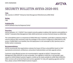 AVEVA製Enterprise Data Management Webに脆弱性 - JPCERT/CC