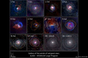惑星状星雲の複雑な構造は恒星を巡る伴天体の影響が大きい、アルマ望遠鏡