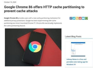 Google Chrome 86の新機能「キャッシュパーティショニング」とは？