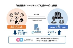 スポーツチームのノウハウ活用した商品開発・マーケティング支援サービス