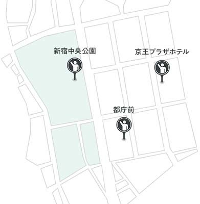 乗降場所の地図