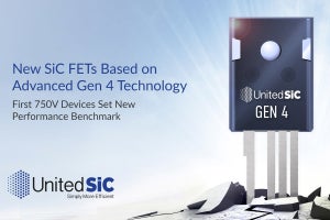 UnitedSiC、第4世代SiC FET技術を採用した750V製品を発表
