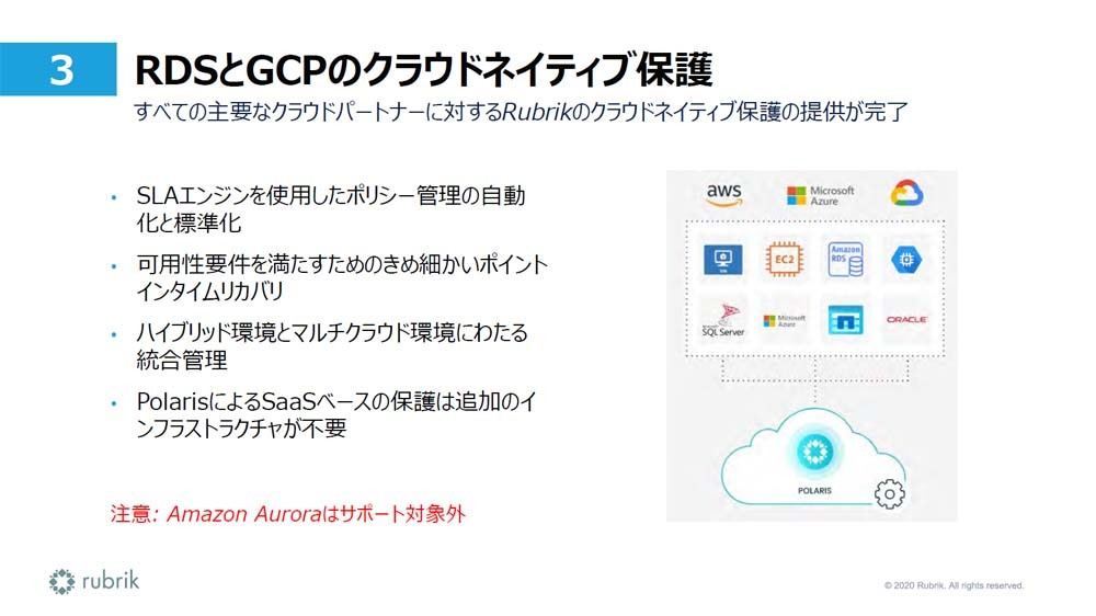 RDSとGCPのクラウドネイティブ保護の概要