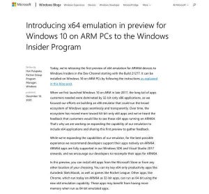 Windows 10 on ARM64、Microsoft Storeからx64アプリをインストール可能に