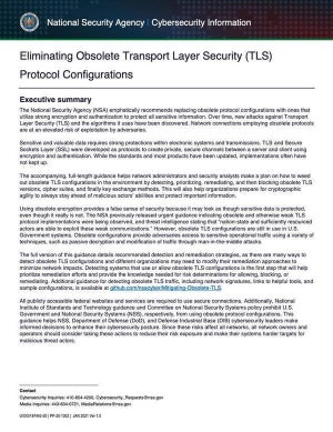 古いSSL/TLSの設定を削除する方法が公開、米国家安全保障局