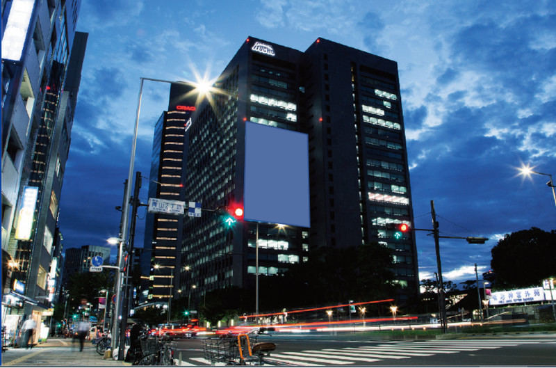 北青山の東京本社ビル壁面(同社資料より)
