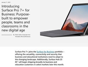 新製品Surface Pro 7+はデフォルトでVBSが有効化 - Microsoft