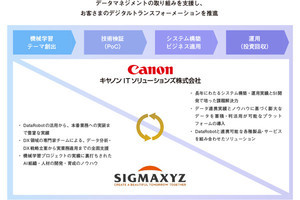 DX支援でキヤノンITSとシグマクシスがデータマネジメント領域で協業