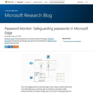 Microsoft Edgeに漏洩したパスワード通知する新機能「Password Monitor」