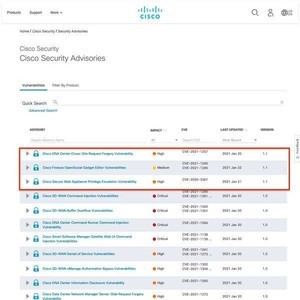 シスコ製品に脆弱性続く、チェックと対応を