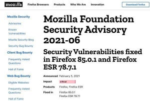 Firefoxに深刻な脆弱性、Mozillaがセキュリティアップデートをリリース