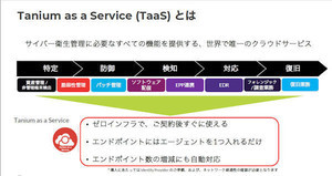 タニウム、エンドポイントセキュリティ管理の「Tanium as a Service」