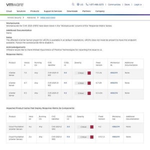VMware vCenterに緊急の脆弱性、直ちにアップデートを