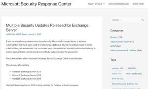 Microsoft Exchange Serverに複数の脆弱性、4件の悪用を確認