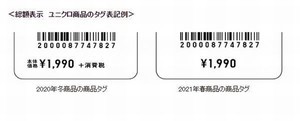 ユニクロとGU、3月12日より実質9％値下げ - 総額表示義務に先立ち