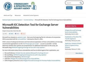 Microsoft、Exchange Serverの脆弱性に関する侵害の痕跡検出ツール公開