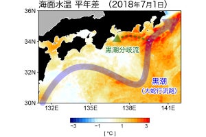 黒潮大蛇行が関東地方に猛暑をもたらす - 東北大のシミュレーションで判明