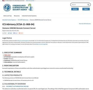 シーメンスの複数のプロダクトに脆弱性、チェックと対応を