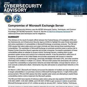 FBIとUS-CERT、Exchange Serverのセキュリティアドバイザリ発行