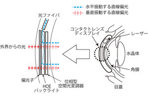 ホログラフィを利用したコンタクトレンズ型ディスプレイを農工大が開発