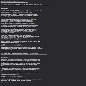 OpenSSLに重要な脆弱性、OpenSSL 1.1.1kへアップデートを