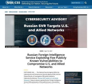 FBIら、ロシア対外情報庁関与のサイバー攻撃のアドバイザリ発行 