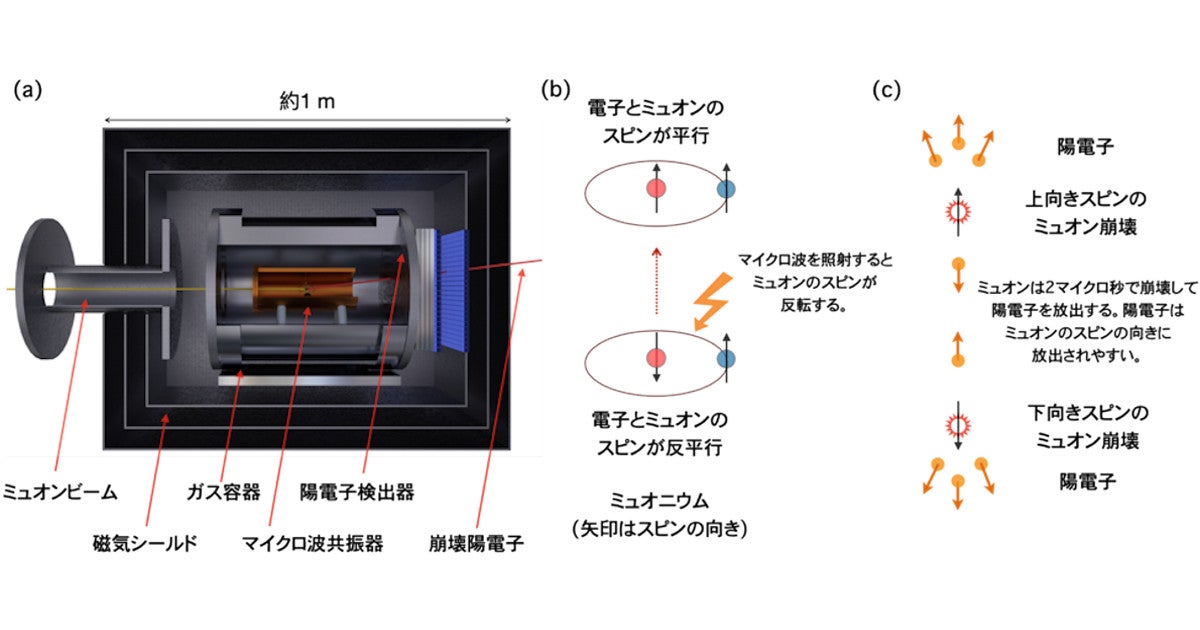 ミューオンと電子からなる「ミュオニウム原子」の詳細測定にKEKなどが成功 | TECH+（テックプラス）