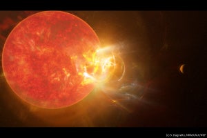 アルマ望遠鏡など、プロキシマ・ケンタウリで太陽の100倍の巨大フレアを観測