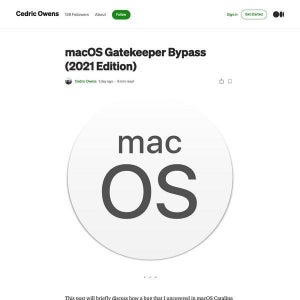 macOSにGatekeeperを回避できる脆弱性、アップデートを
