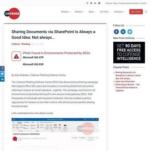 M 365ユーザー狙うSharePointファイル悪用したフィッシングに注意