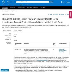 数億台のDell PCに脆弱性、数百万人に影響 - アップデートを