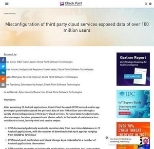 Androidアプリ、クラウドサービス設定ミスで1億超個人情報流出の危険性