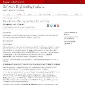 Pulse Connect SecureにSamba由来の脆弱性、回避策を