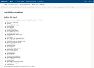 Microsoft、2021年6月のセキュリティアップデートを公開