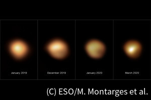 ベテルギウスの「大減光」の原因は塵の覆いによる低温領域発生の影響か？