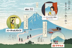 KDDI、コロナ禍の富士観光を楽しむためのXRや5Gを活用した取り組み