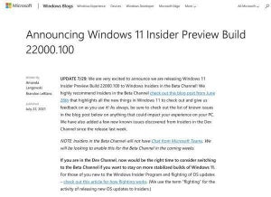 Windows 11がInsider PreviewのBetaチャンネルで利用可能に