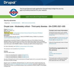 Drupalが脆弱性に対処するためのセキュリティ更新プログラム公開