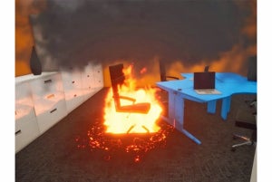森ビル、「火災時初動訓練VRシミュレーター」を独自開発