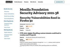 FirefoxとThunderbirdに脆弱性、アップデートを