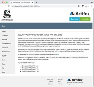 JPCERT/CC、Ghostscriptの任意コマンド実行の脆弱性に注意喚起
