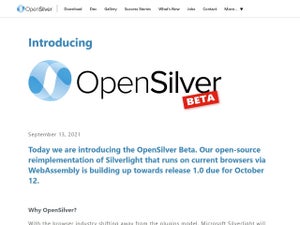 Microsoft Silverlightがオープンソース化、「OpenSilver」ベータ版リリース