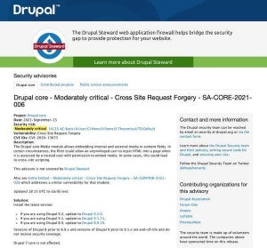 Drupal、複数の脆弱性修正するセキュリティアップデートをリリース