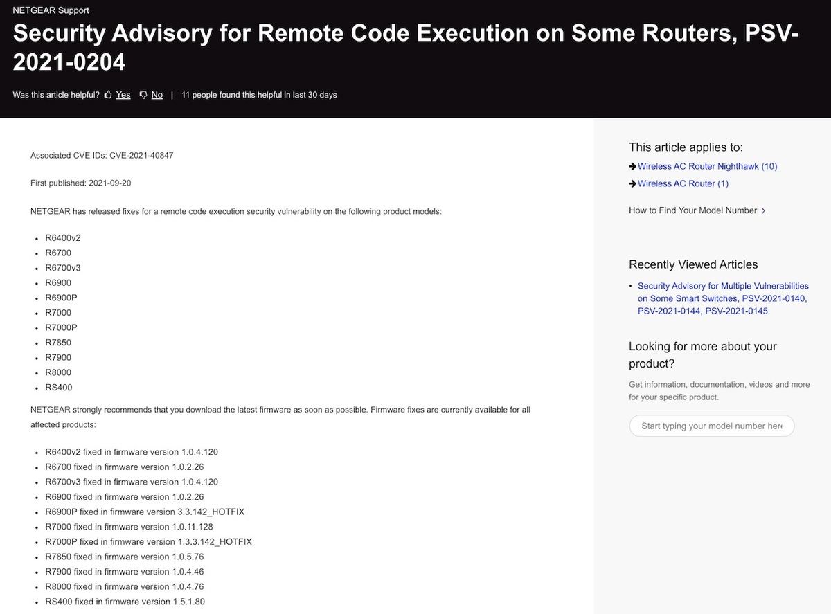 Security Advisory for Remote Code Execution on Some Routers