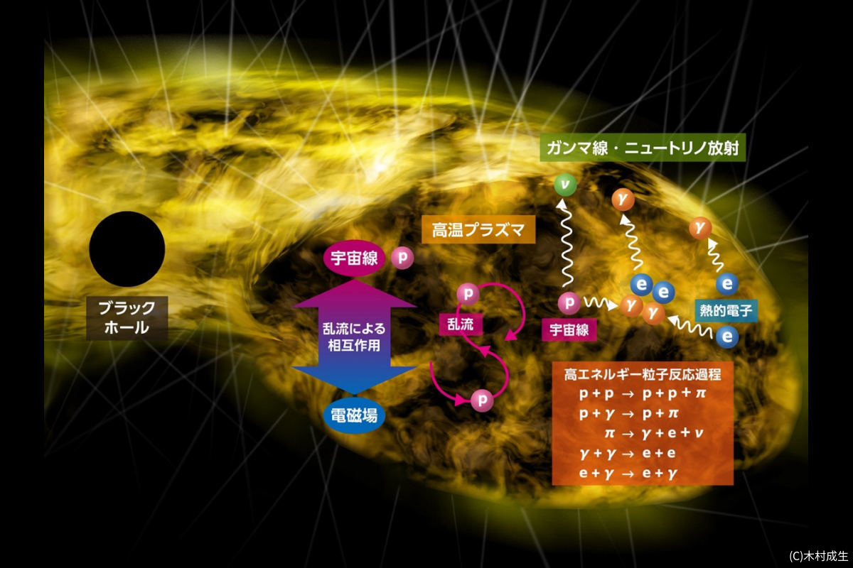 低光度活動銀河核の高温プラズマの概念図