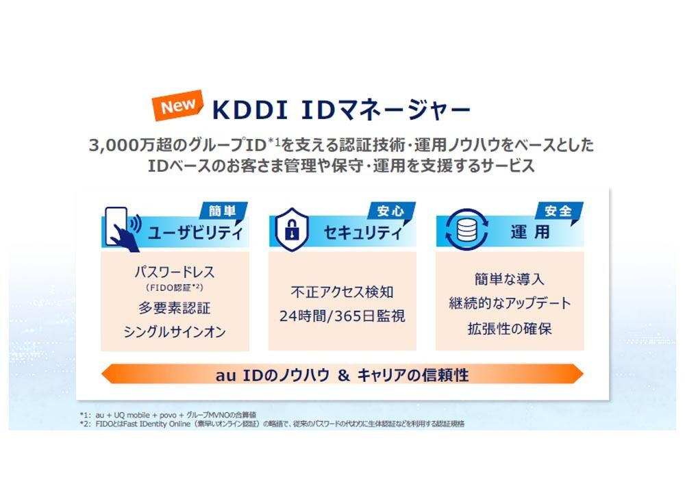 「KDDI IDマネージャー」の概要