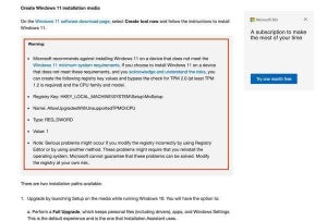 Microsoft、Windows 11のハードウェア要件を回避する方法を公式に説明